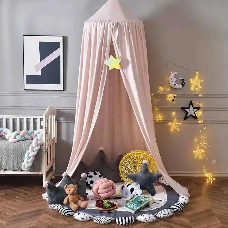 Powder Pink Bed Canopy