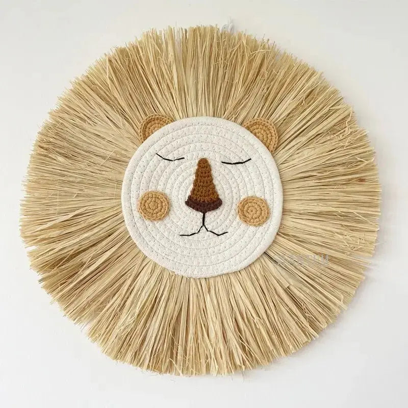 Decoration | Lion or bear head to hang for children's room