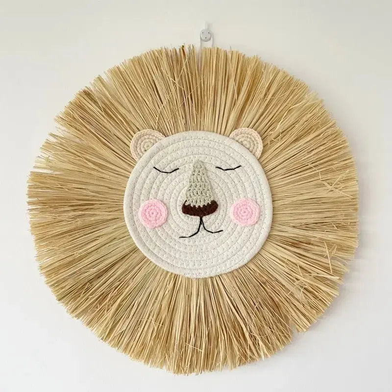 Decoration | Lion or bear head to hang for children's room