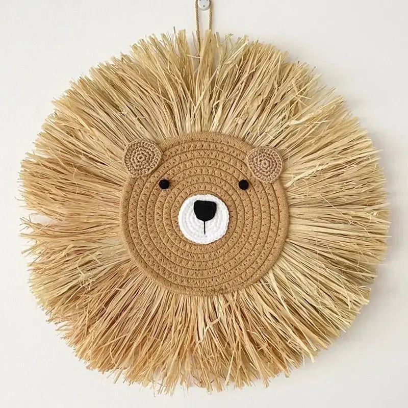 Decoration | Lion or bear head to hang for children's room