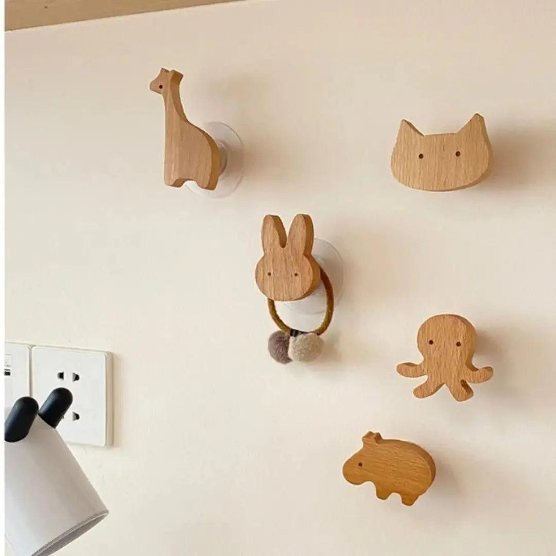 Décoration | Patère tête d'animal en bois