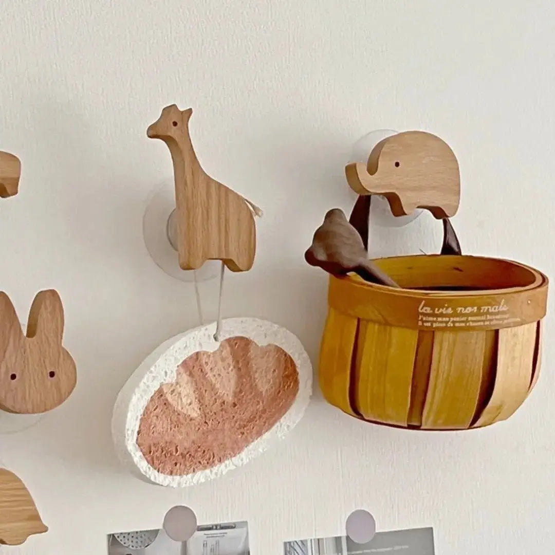 Décoration | Patère tête d'animal en bois