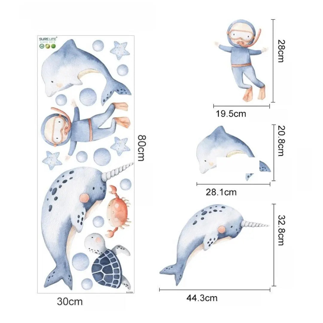 Stickers Muraux ⎮ Monde Marin Lovely Cocoon