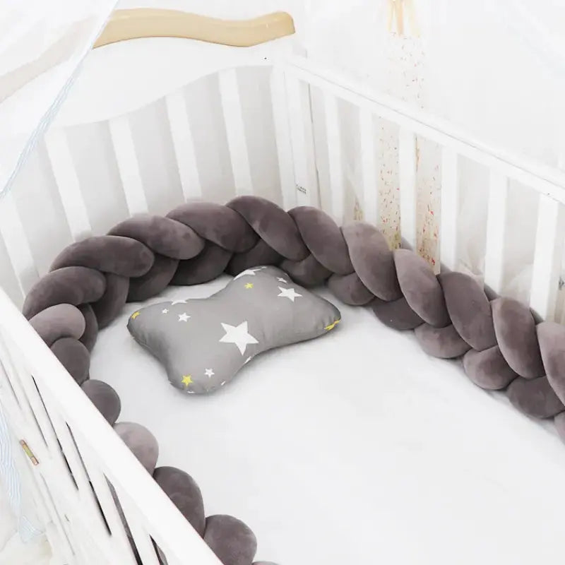 Tresse de Lit Gris Foncé LovelyCocoon