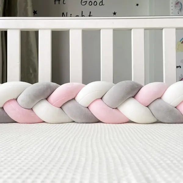 Tresse de Lit Rose Blanc Gris LovelyCocoon