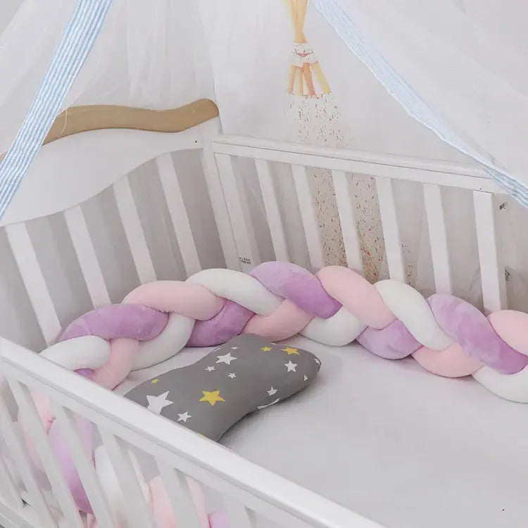 Tresse de Lit Rose Violet Blanc LovelyCocoon