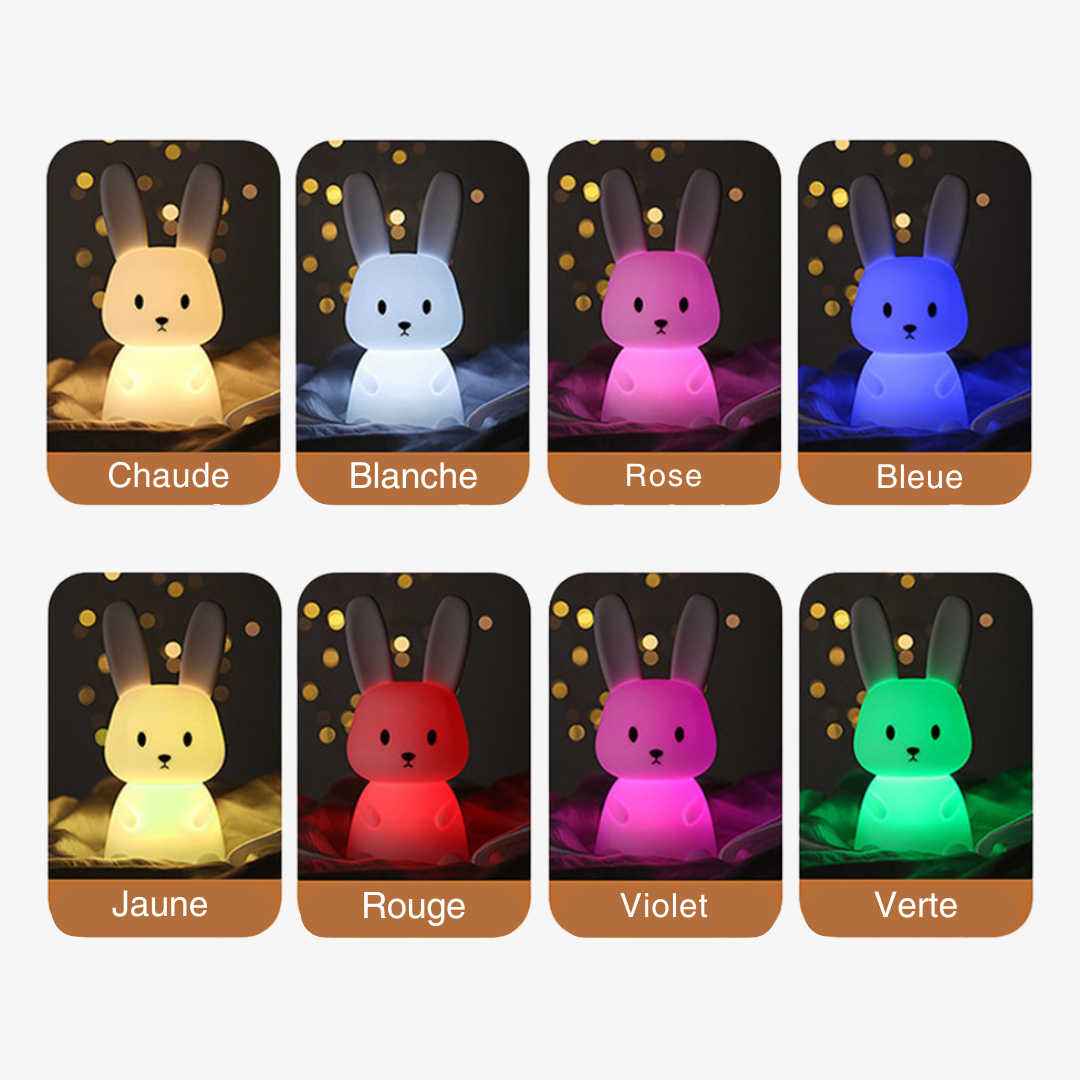 veilleuse lapin pour bébé multi-couleur