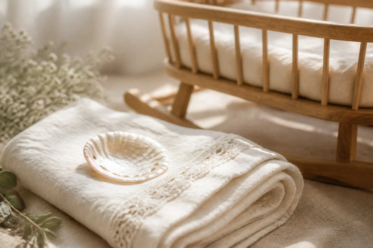 Image d'illustration douce et lumineuse pour l'article Bébé sirène : tout savoir sur la naissance sous coiffe