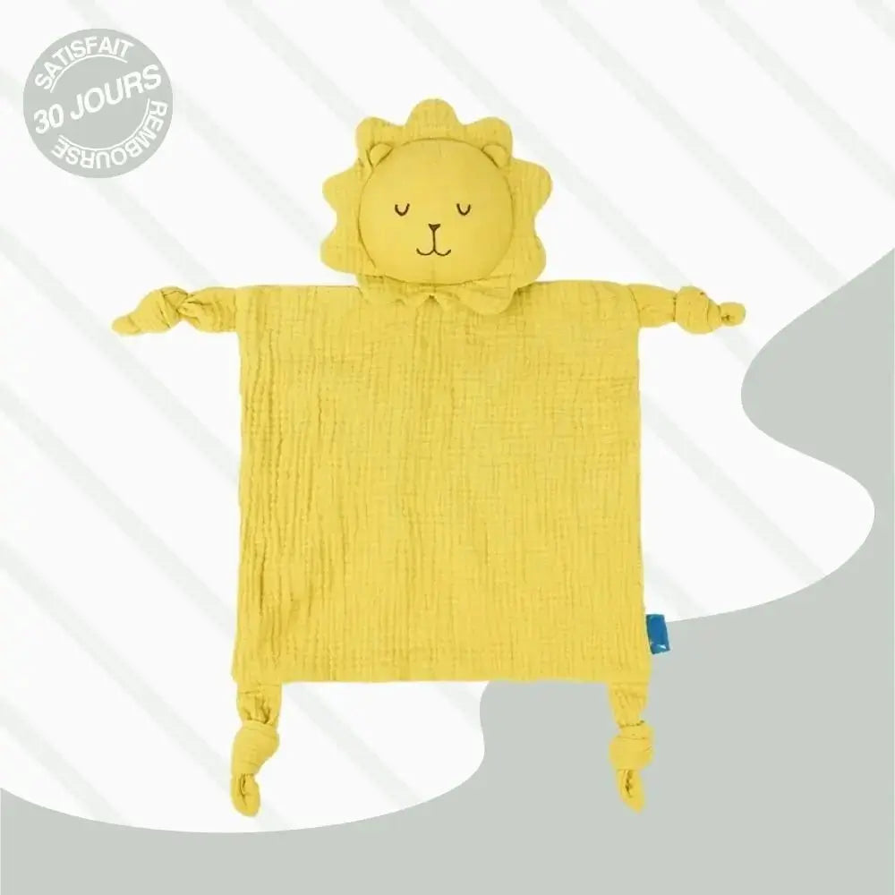 Doudou en Gaze de Coton avec Hochet