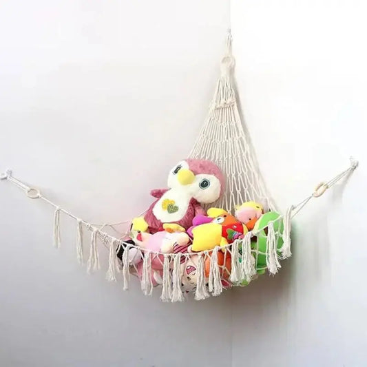 Filet Rangement Peluche en Macramé