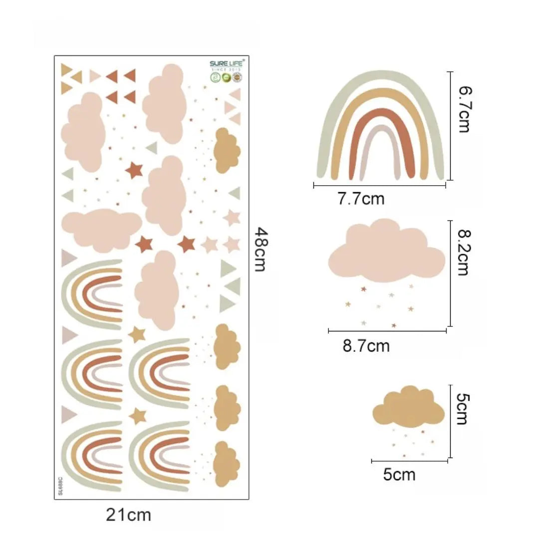 Stickers Arc-en-ciel pour chambre d'enfant Lovely Cocoon