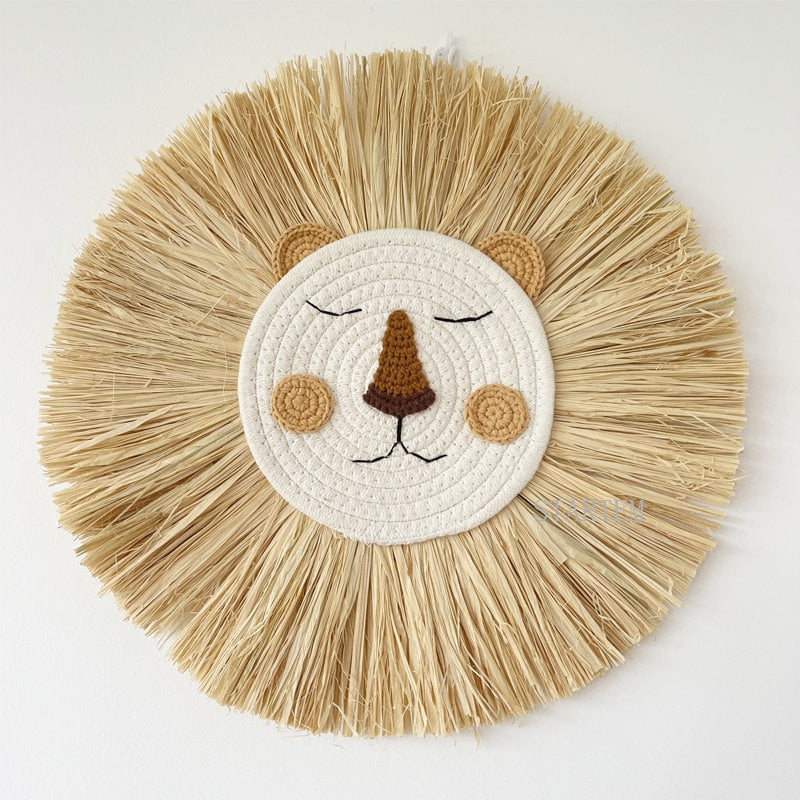 Décoration | Tête de lion ou d'ours à suspendre pour chambre enfant - Beige - Lovely Cocoon